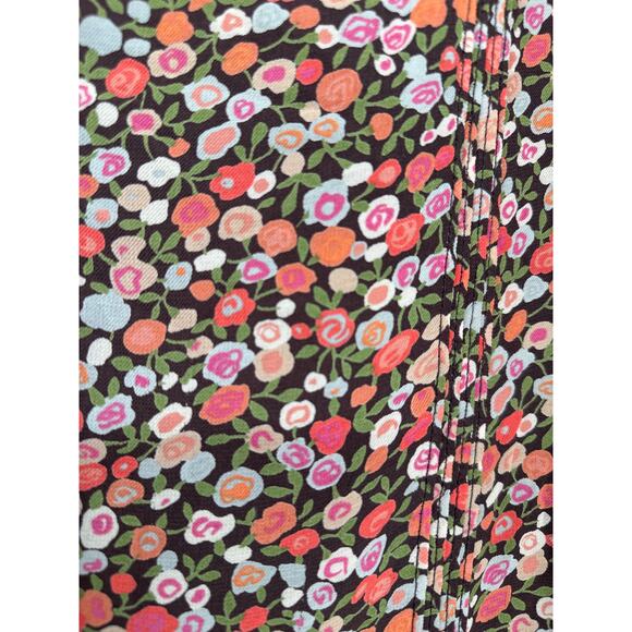 Y2K Vintage Skirt Large Brown Floral Midi Cottage Boho Bohemian 90s Fairy Pink - Picture 3 of 8